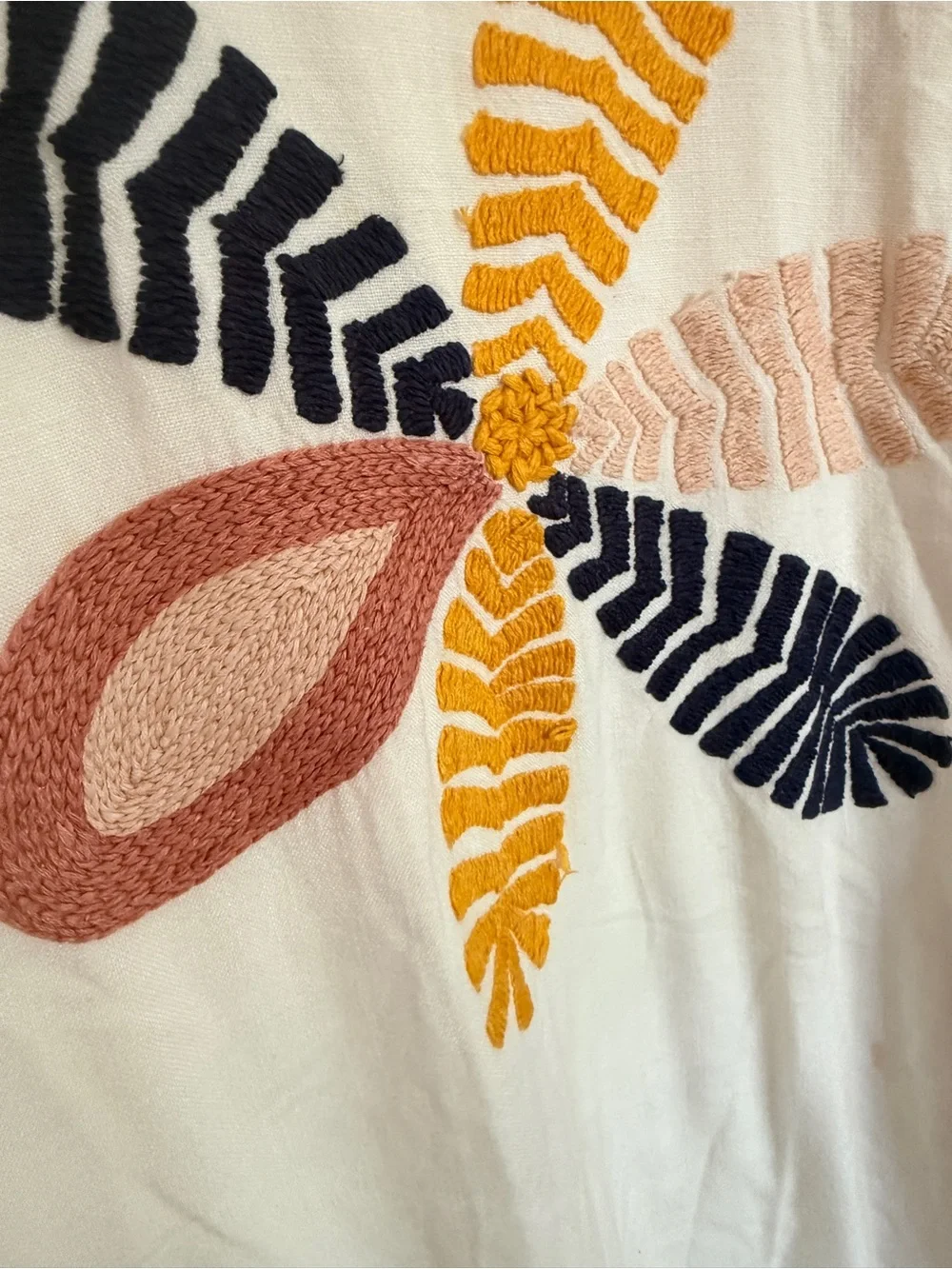 Tory Burch Cream Maxi Dress with Multicolor Abstract Floral Prints